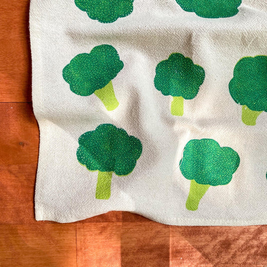 Broccoli Print Cloth Napkins – Set of 4