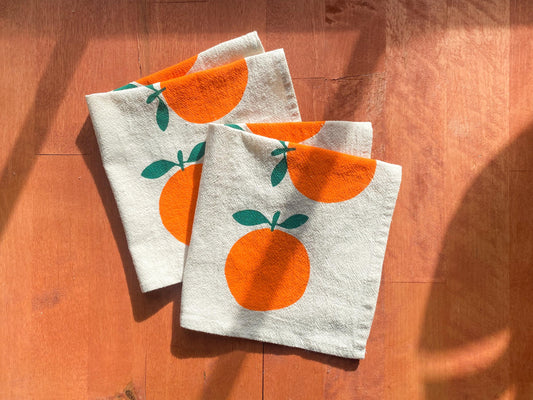 Cara Cara Orange Cloth Napkins — Set of 4