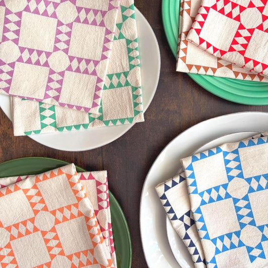 Quilt Block Cloth Napkins – Set of 4