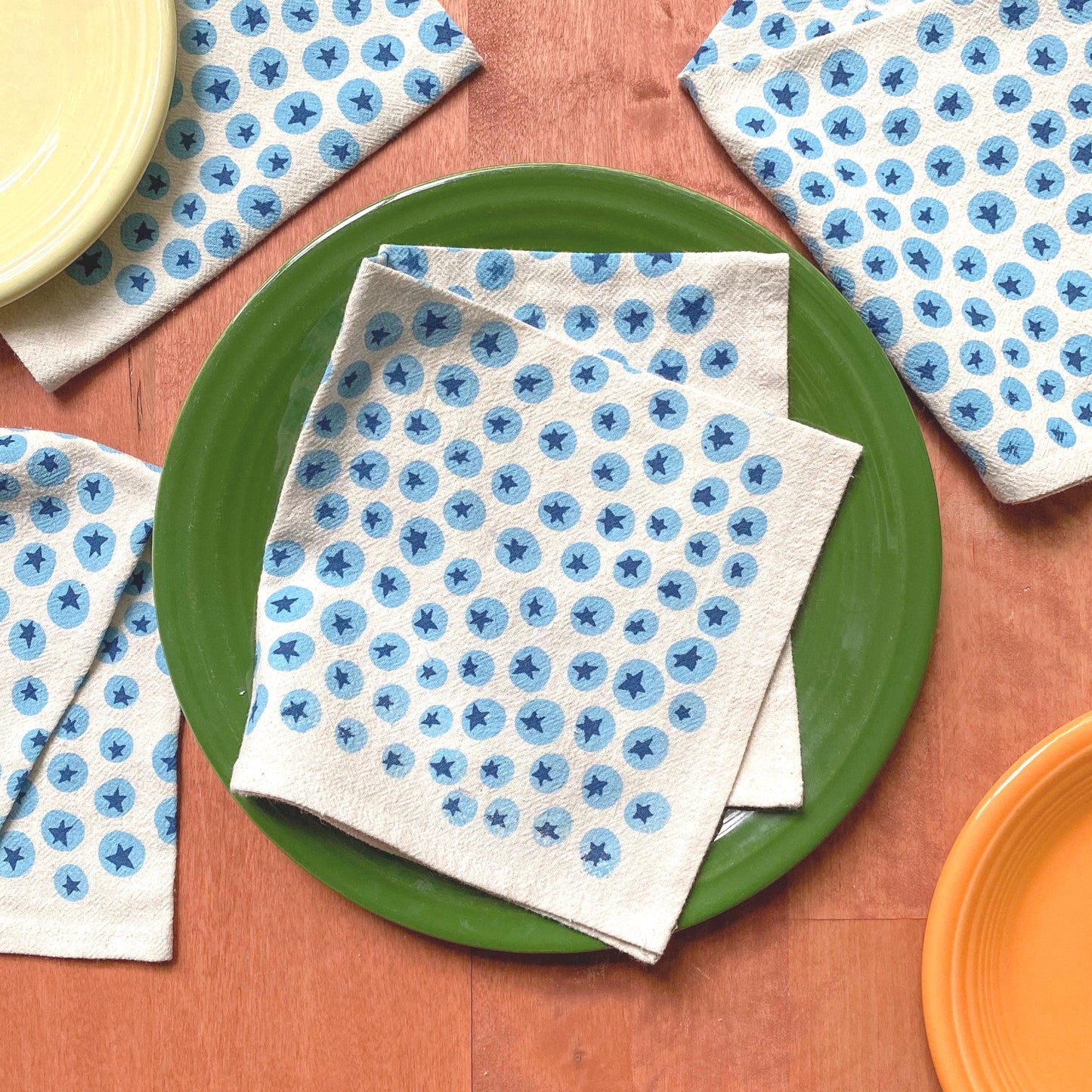 Blueberry Print Cloth Napkins – Set of 4