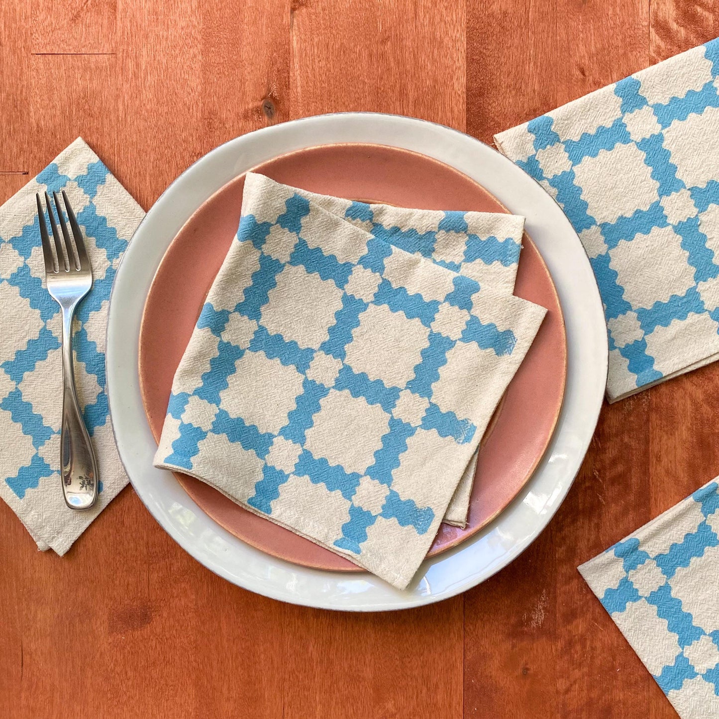 Party Plaid Cloth Napkins – Set of 4