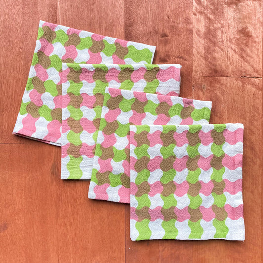 Ric Rac Plaid Cloth Napkins – Set of 4