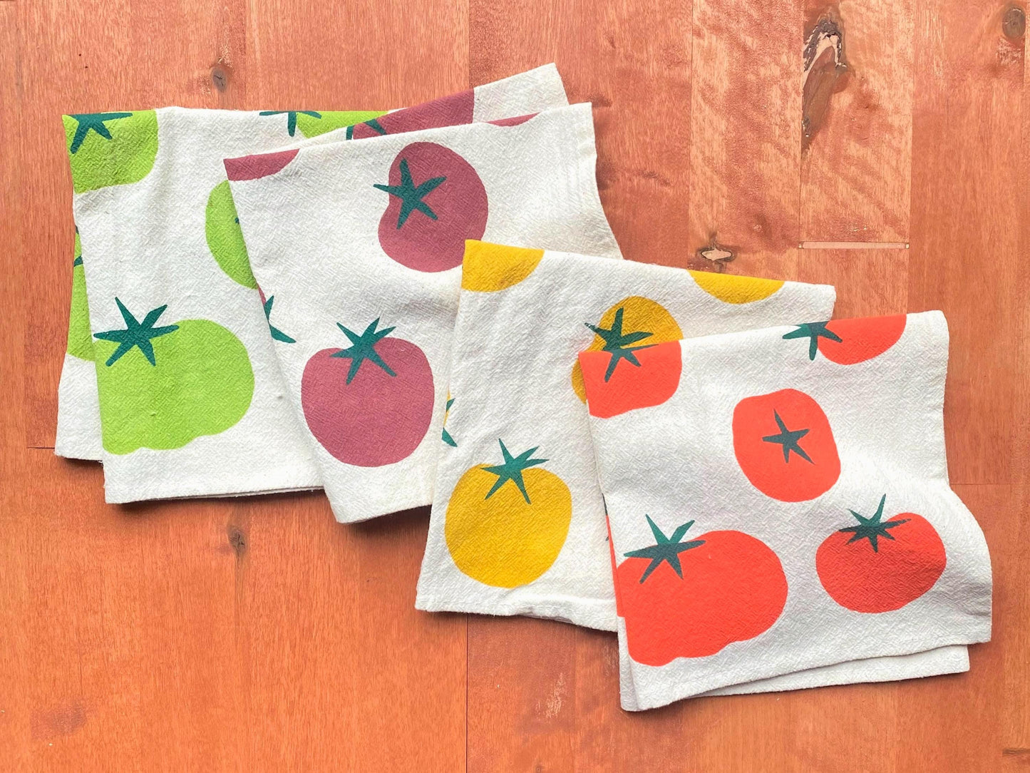 Tomato Print Cloth Napkins — Set of 4